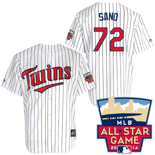 Miguel Sano #72 Youth Baseball Jersey-Minnesota Twins Authentic 2014 ALL Star Home White Cool Base MLB Jersey